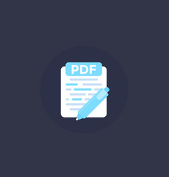 Pdf Document Edit Icon