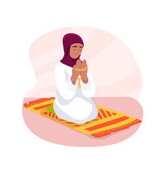 Praying Isolated Cartoon