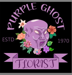 Purple Ghost Florist Sign