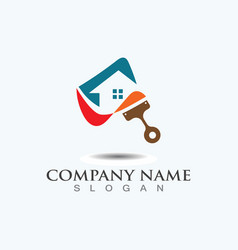 Home Renovation Of Painting Logo Design