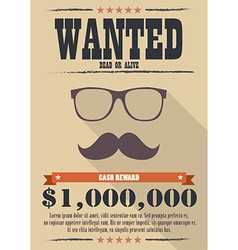 Most Wanted Man With Mustache And Glasses Poster