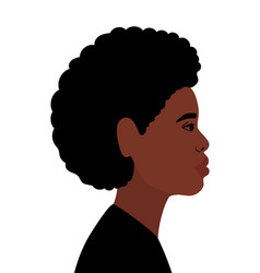 Black and afro man cartoon in side view Royalty Free Vector