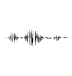 Black and white sound waves Royalty Free Vector Image