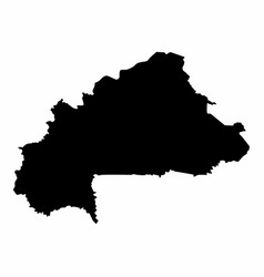 Burkina Faso Silhouette Map