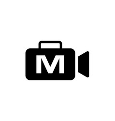 Cinema Film And Videography Logo On Letter M