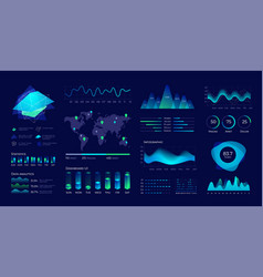 Digital futuristic elements for web interface hud Vector Image