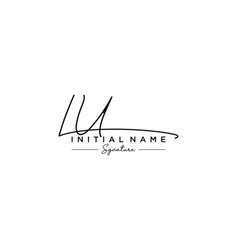 Initial Lu Signature Logo Template Hand Drawn