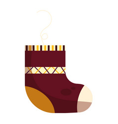 Isolated C Olored Woolen Winter Sock Icon