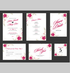 Wedding Invitation Card With Dinner Menu Save