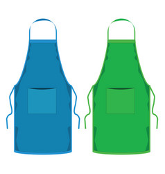 Blue And Green Apron On A White Background