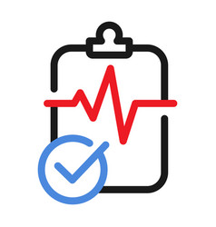 Cardiogram Heart Diagnosis Report Icon Line