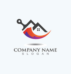 Home Renovation Of Painting Logo Design