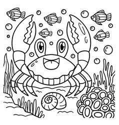 Red Jamaican Crab Coloring Page For Kids