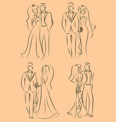 Sketch Of Wedding Couple