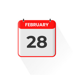 28th February Calendar Icon February 28 Calendar