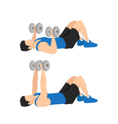 Dumbbell Floor Chest Press Exercise