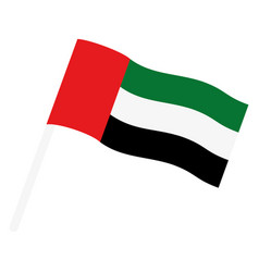 Isolated Flag Of The United Arab Emirates