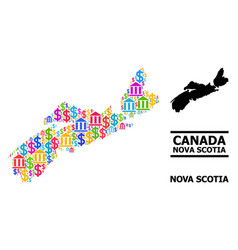 Mosaic Map Of Nova Scotia Province