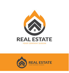 Real Estate House Modern Logo Design Template