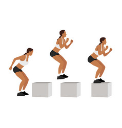 Woman Doing High Box Jump Exercise