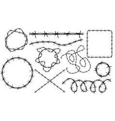 Barbed Wire Template Of Brush Set Of Design