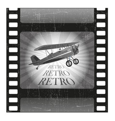 Retro Airplaneold Film Strip Movie