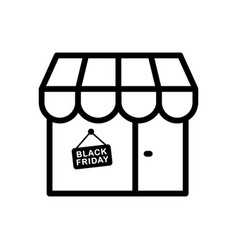 Shop Icon With Black Friday Sign Visitor