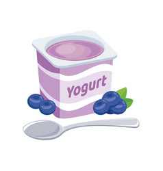 Blueberry Yogurt Plastic Cup Icon