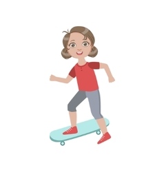 Boyish Girl Sketeboarding