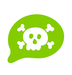 Fart Speech Bubble Bad Smell Skull With Cross