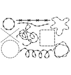 Barbed Wire Template Of Brush Set Of Design