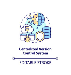 Centralized Version Control System Concept Icon