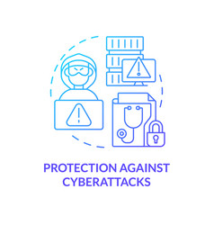 Protection Against Cyberattacks Blue Gradient