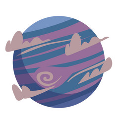 Space Planet With Clouds Jupiter Icon Solar