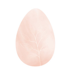 Watercolor Easter Egg Silhouette With White