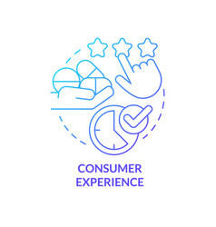 Consumer Experience Blue Gradient Concept Icon