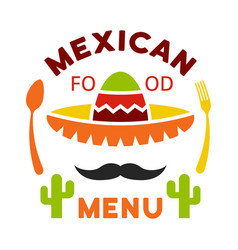 Mexican Food Label Emblem Badge Or Logo