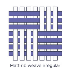 Fabric Matt Rib Weave Irregular Type Sample Weave