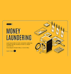 Money Laundering Isometric Web Banner