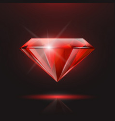 3d Realistic Red Transparent Triangle