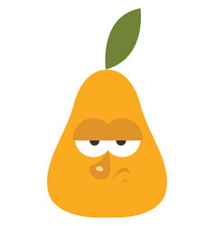 Bored Pear On A White Background