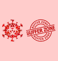 Distress Buffer Zone Stamp And Red Love Heart