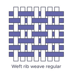 Fabric Weft Rib Weave Regular Type Sample Weave