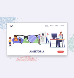 Lazy Eye Amblyopia Disease Landing Page Template