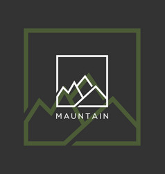 Line Art Simple Mountain Logo