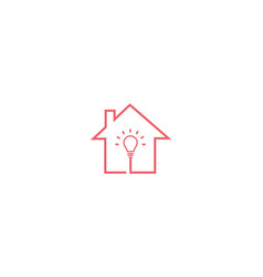 Creative Light Bulb In The House Or Home Logo