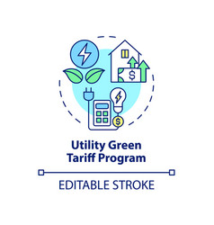 Utility Green Tariff Program Concept Icon