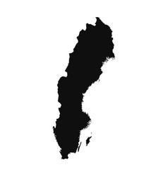 Abstract Silhouette Sweden Simple Map