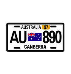 Australia Car Plate Design