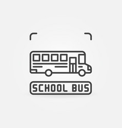 School Bus Thin Line Transportation Concept